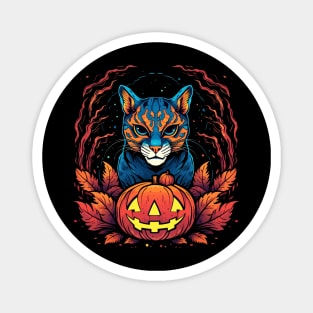 Ocelot Halloween Magnet